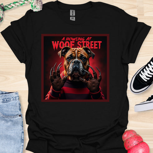 A Howling at Woof Street - Halloween - V4 - Innocent Bulldog, its not me! T-Shirt